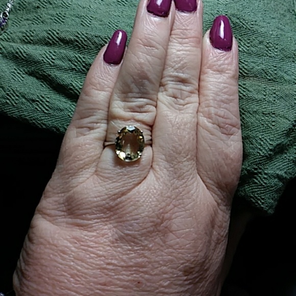 SOLD Sz6 Citrine and silver ring new - Picture 2 of 6